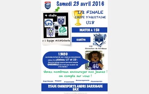 1/2 finale coupe d'Aquitaine U18